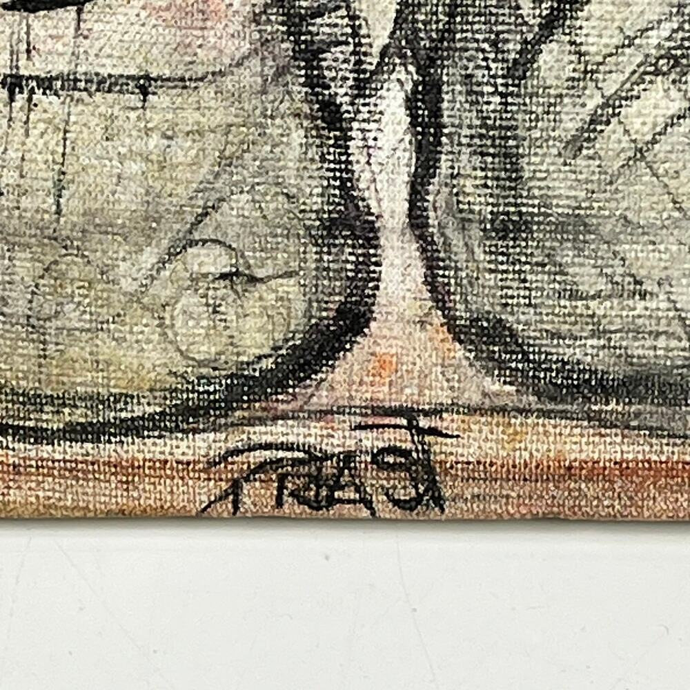 Drag King Original Abstract Figurative Painting Signed Mixed Media Canvas 20x16 - Picture 7 of 15